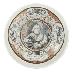 Bouton De Porte En Céramique Angleterre Art Vintage William 4