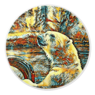 Bouton De Porte En Céramique AnimalArt_Ours_012