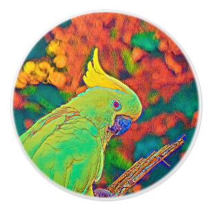 Bouton De Porte En Céramique AnimalColor_Bird_003