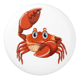 Bouton De Porte En Céramique Animaux précieux Thème Crabe Ceramique Knob