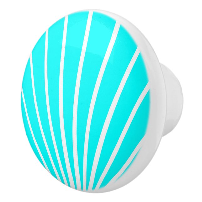 Bouton De Porte En Céramique Aqua Blue Art Deco Design (Droite)