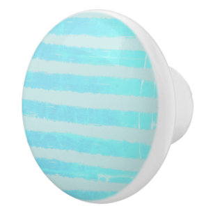 Bouton De Porte En Céramique Aquarelle bleu glace 