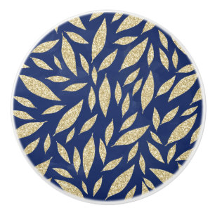 Bouton De Porte En Céramique Aquarelle marine chic moderne bleu parties scintil