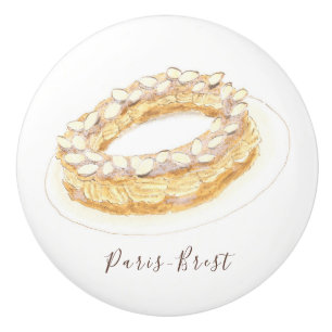 Bouton De Porte En Céramique Aquarelle Paris-Brest