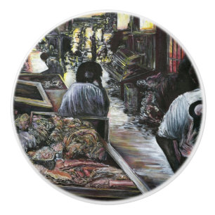 Bouton De Porte En Céramique Aquatique, mais baisée avec Desert Wind, Jérusalem