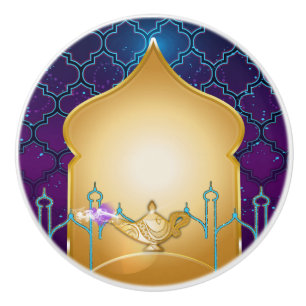 Bouton De Porte En Céramique Arabian Nights Magie Lampe Chambre marocaine