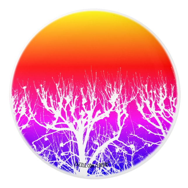 Bouton De Porte En Céramique Arbre (Devant)