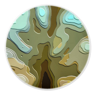 BOUTON DE PORTE EN CÉRAMIQUE ARBRE