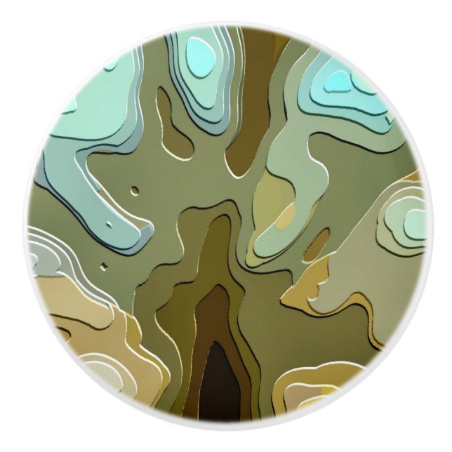 BOUTON DE PORTE EN CÉRAMIQUE ARBRE (Devant)