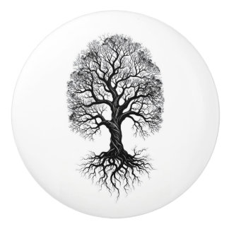 Bouton De Porte En Céramique Arbre de Vie Bouton en Céramique Zen