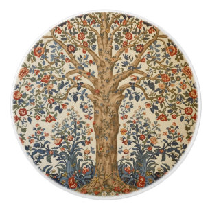 Bouton De Porte En Céramique Arbre de vie de William Morris Vintage Préraphaéli