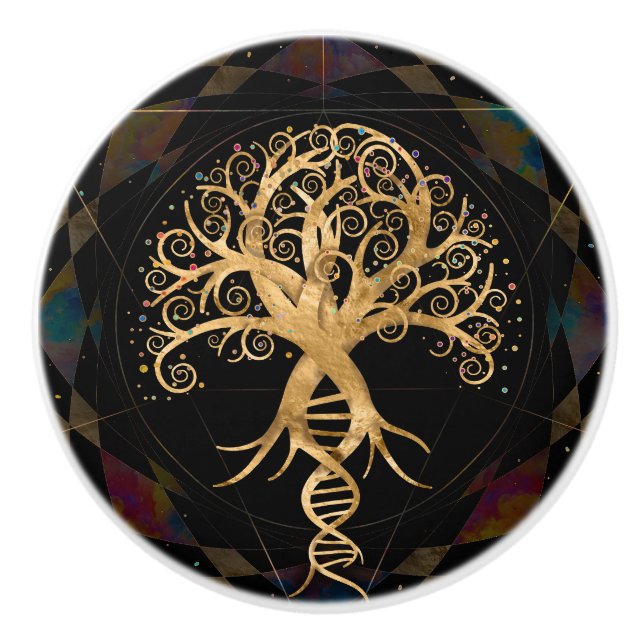 Bouton De Porte En Céramique Arbre de vie - Evolution (Devant)