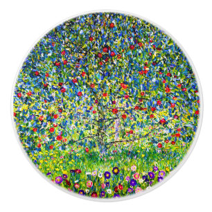 Bouton De Porte En Céramique Arbre pomme Gustav Klimt