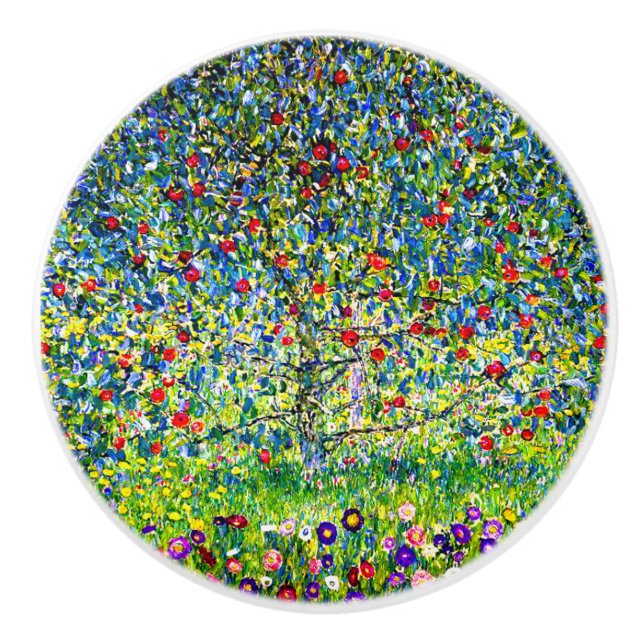 Bouton De Porte En Céramique Arbre pomme Gustav Klimt (Devant)