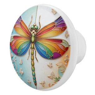 Bouton De Porte En Céramique Arc-en-ciel - multicolore coloré