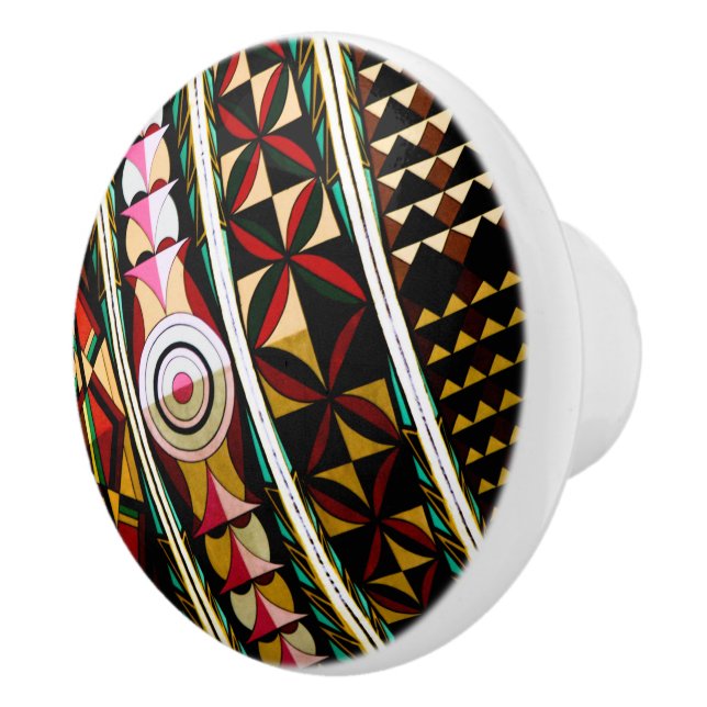 Bouton De Porte En Céramique Architecture espagnole colorée (Droite)