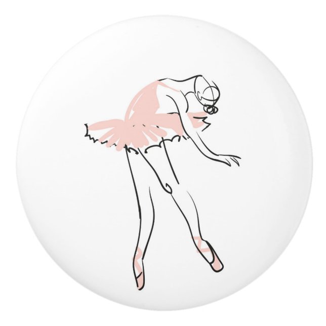 Bouton De Porte En Céramique Armoire céramique Knob-Ballerina (Devant)