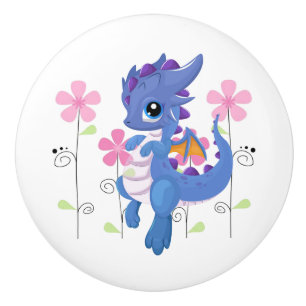 Bouton De Porte En Céramique Armoire céramique Knob-Dragon