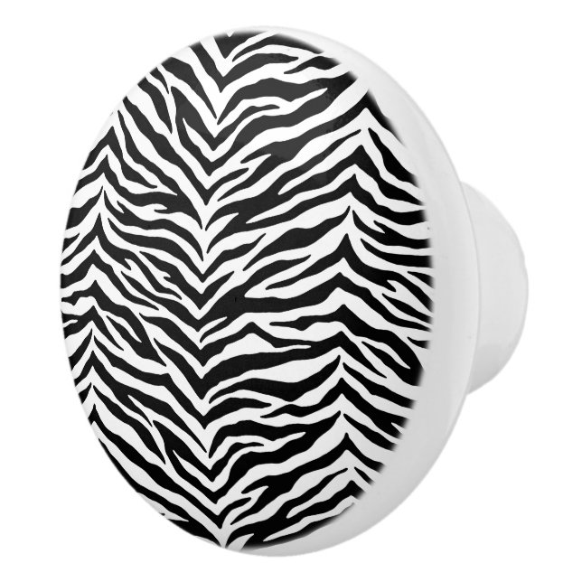 Bouton De Porte En Céramique Armoire céramique Knob-Zebra Print (Droite)