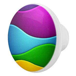 Bouton De Porte En Céramique Armoire en céramique vibrante et amusante Knox/Pul