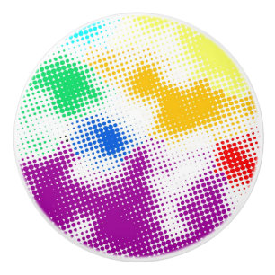 Bouton De Porte En Céramique Arrière - plan coloré tramé aléatoire