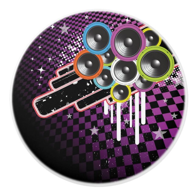 Bouton De Porte En Céramique Arrière - plan grunge (Devant)