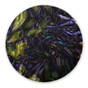 Bouton De Porte En Céramique Art Abstrait Couleur moderne éclaboussure Artistiq