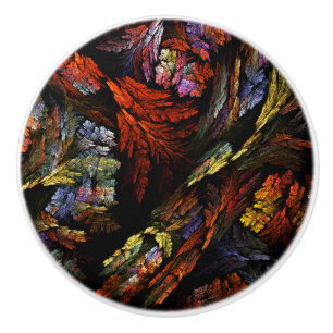 Bouton De Porte En Céramique Art abstrait d'harmonie des couleurs