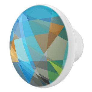 Bouton De Porte En Céramique Art Abstrait mosaïque #17