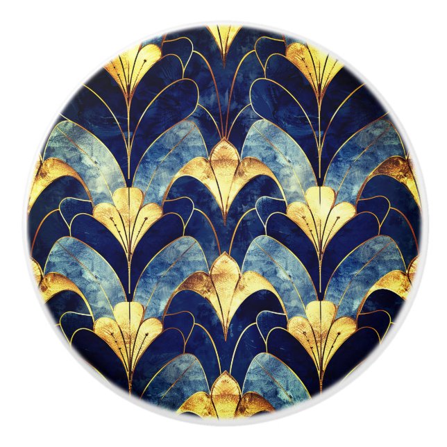 Bouton De Porte En Céramique Art déco (Devant)