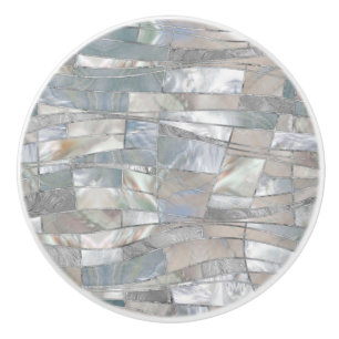 Bouton De Porte En Céramique Art Mosaic Waves - Just Pearl