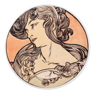Bouton De Porte En Céramique Art Nouveau