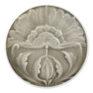 Bouton De Porte En Céramique Art nouveau jugendstil carreaux de fleurs design b