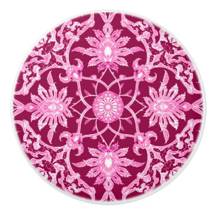 Bouton De Porte En Céramique Art nouveau Motif chinois - Vin de Bourgogne