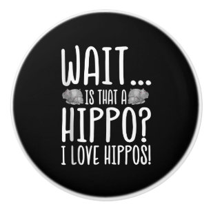 Bouton De Porte En Céramique Attends, C'Est Un Hippo ? J'Aime Les Hippopotames