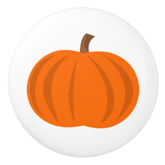 Bouton De Porte En Céramique Automne de récolte citrouille