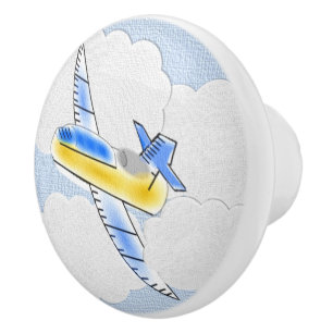 Bouton De Porte En Céramique Avion