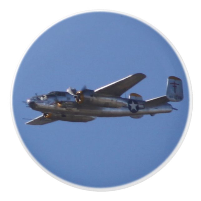 Bouton De Porte En Céramique Avion de guerre (Devant)