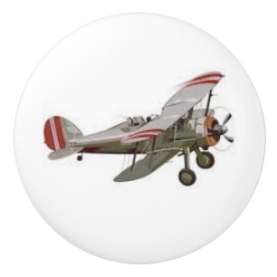 Bouton De Porte En Céramique Avion sur des noeuds et des pulls en céramique