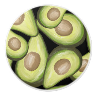 Bouton De Porte En Céramique Avocado demi-coque en céramique