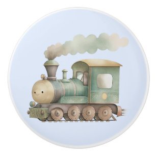 Bouton De Porte En Céramique Baby shower mignon train, bébé jouet