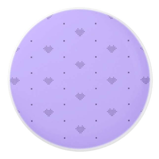 Bouton De Porte En Céramique Bac à glace à coeur violet