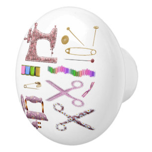 Bouton De Porte En Céramique Bac d'accessoires pour machines à coudre et articl