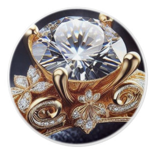 Bouton De Porte En Céramique Bague diamant or