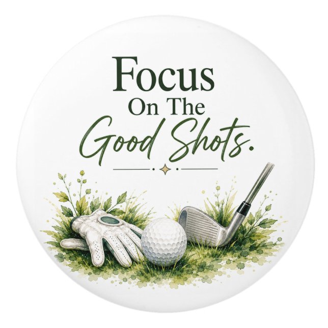 Bouton De Porte En Céramique Balle de golf  (Devant)