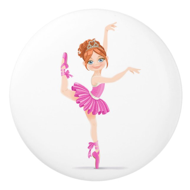 Bouton De Porte En Céramique Ballerina Cabinet Knob (Devant)