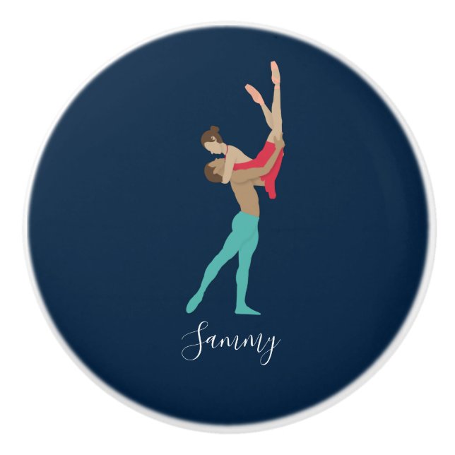 Bouton De Porte En Céramique Ballet (Devant)