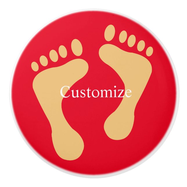 Bouton De Porte En Céramique Barefoot Beach Bum Thunder_Cove  (Devant)