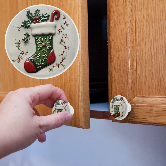 Bouton De Porte En Céramique Bas de Noël (Créateur téléchargé)
