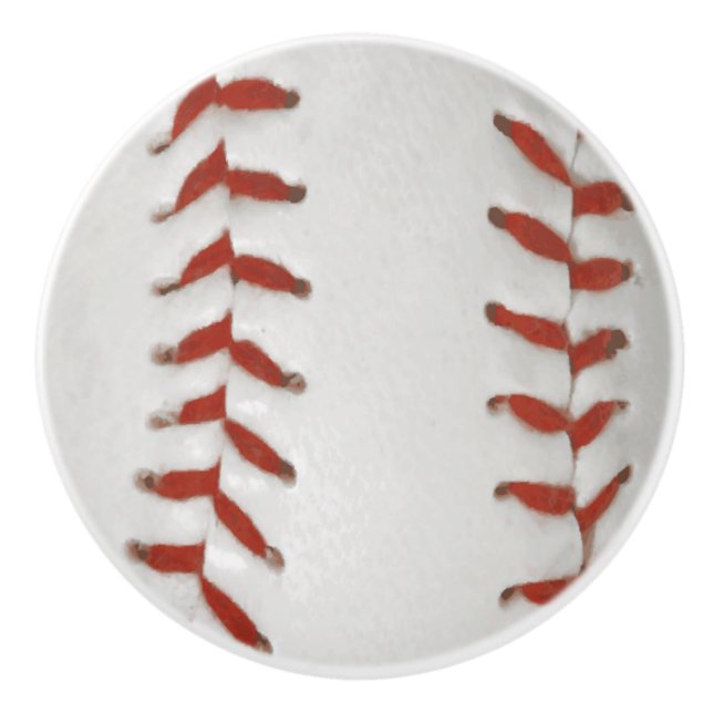 Bouton De Porte En Céramique Base-ball Print Pattern (Devant)